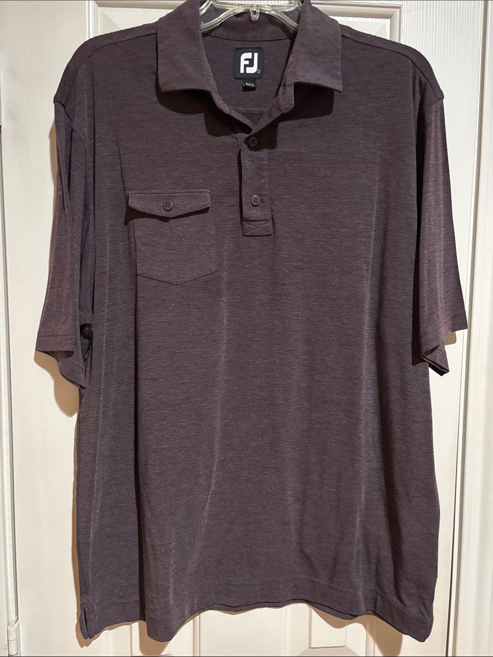 FootJoy Brown Short-Sleeve Polo with Chest Pocket